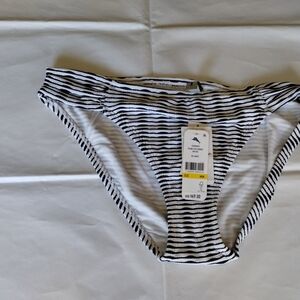 Tommy Bahama Black and White Striped Bikini Swimwear